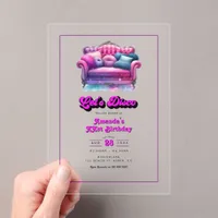 Let’s Disco Birthday Party Acrylic Invitations