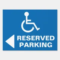 18" x 24" Handicapped Reserved Directional Parking Sign