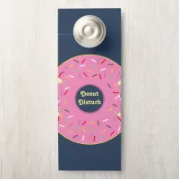 Do Not Disturb Please Knock Pink Donut Door Hanger