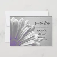 Purple Floral Highlights Wedding Save the Date