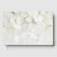 White Hydrangea Floral Celebration of Life Foil Guest Book