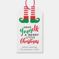 Funny Elf Merry Christmas Gift Tags