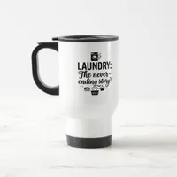 Travel Commuter Mug, Never-Ending Laundry Story Qu Mug