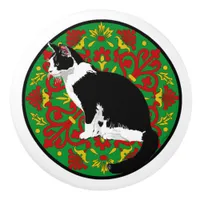 Tuxedo Cat Baroque Ceramic Knob