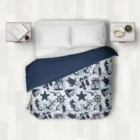 Nautical Beach Pattern Navy ID839 Duvet Cover