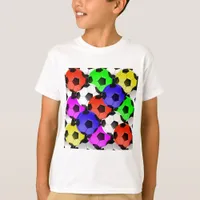 Multicolored American Soccer or Football T-Shirt