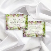 Almost Pink Hydrangea Flowers Wedding Advice Cards