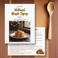 National Maple Syrup Day - December 17th Postcard