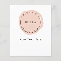 Minimal Modern Blush Salon and Spa Business Flyers