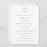 Business Logo Christmas Party Menu Invitation