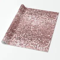 Girly Blush Pink Rose Gold Glitter Sparkle Luxury Wrapping Paper