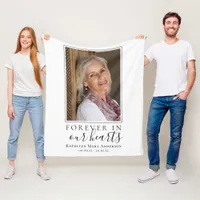 Forever in Our Hearts Photo Sympathy Memorial   Fleece Blanket