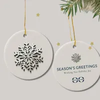 Elegant Snowflake Logo Ornament