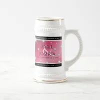 Elegant 52nd Star Ruby Wedding Anniversary Beer Stein