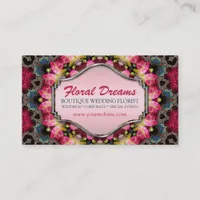 Floral Dreams Vintage Fractal Art Business Card