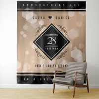 Elegant 28th Linen Wedding Anniversary Celebration Tapestry