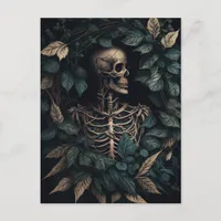Skeleton in Plants Postcard
