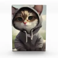 Cat in a Hoodie Photo Block