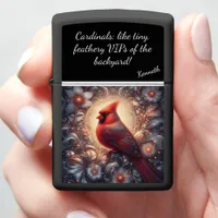 Magical Cardinal in a Luminous Forest Zippo Lighter