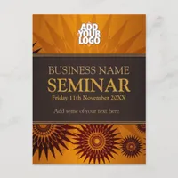 Golden Sun Business Seminar Workshop Invitation Postcard