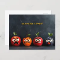 Funny Fruit Faces Too Much Pulp to Handle Postcard