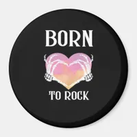 Skeleton Hands Heart Graphic Minimal Style Magnet