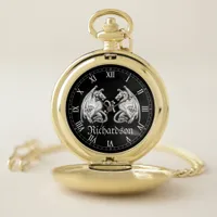 Personalized Winged Dragons  Pocket Watch