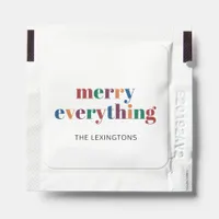 Colorful Modern Holiday Minimalist Merry Everythin Hand Sanitizer Packet