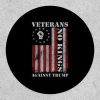 Military Veterans Protest USA Flag No Kings Americ Patch