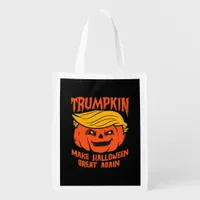 Trumpkin Halloween Pumpkin Election Grocery Bag