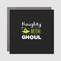Naughty Little Ghoul Funny Halloween Design Car Magnet
