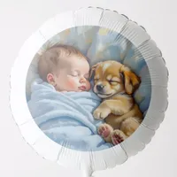 Cute Boy's Baby Shower | Baby and Puppy Balloon