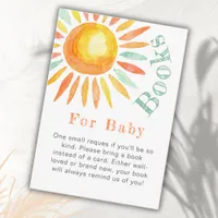Boho Sunshine Watercolor Sun Books For Baby  Enclosure Card
