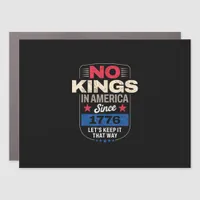 No Kings In America Retro Classic Car Magnet