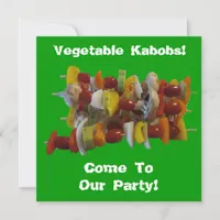 Barbecue Vegetable Kabobs Party Invitation