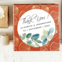 Eucalyptus greenery Wedding Thank You Classic Round Sticker