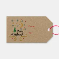 Stars, Moon, Snowflakes, and Merry Christmas, ZSSG Gift Tags