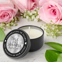 Elegant 10th Tin Wedding Anniversary Celebration Mini Candle Favors