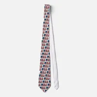 USA Flag Text Tie
