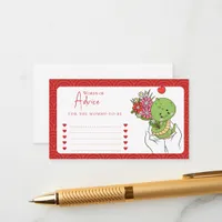 Year of the Snake Red Baby Shower Words Of Advice Enclosure Card