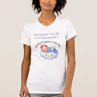 Baby Boy Shower Invite Moonlight Stars Watercolor T-Shirt