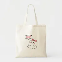 Boo! Cute Boo Minimal Clean Tote Bag