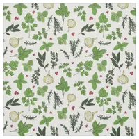 Herb Garden Kitchen Culinary Herbs Pattern Fabric