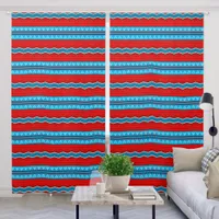 Southwest River Canyon Red Turquoise 50x96 Inch Blackout Curtains