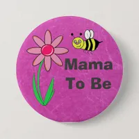 Customizable Mama To Be Maroon Baby Shower Button