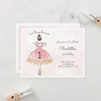 Tiny Dancer Pink Ballet Dancer Invitation