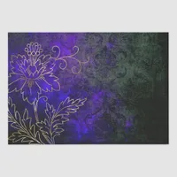 Vintage Gold Floral Grunge Damask Tissue Paper
