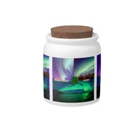 Northern Lights of Alaska Collage Candy Jar