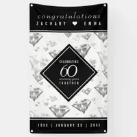 Elegant 60th Diamond Wedding Anniversary Banner