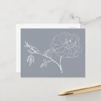 Pretty White Flower Doodle  Postcard